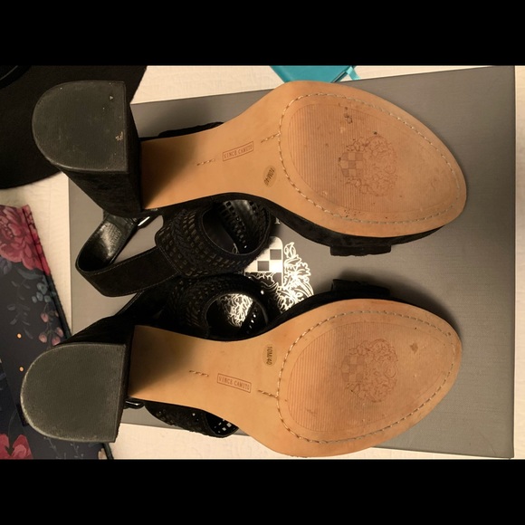 Vince Camuto Jazelle Black Platform Heels Size 10 - Picture 5 of 6